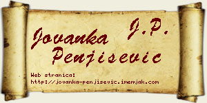 Jovanka Penjišević vizit kartica